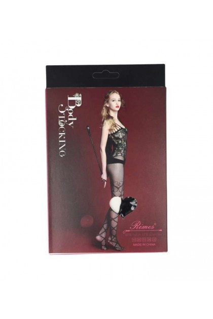 Bodystocking noir 7023 - RIMES - S/M/L - Love Shop Avenue