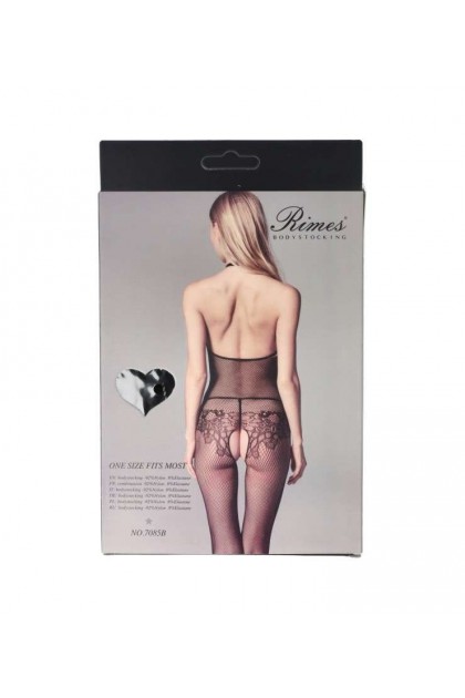 Bodystocking noir 7085b - RIMES - S/M/L - Love Shop Avenue