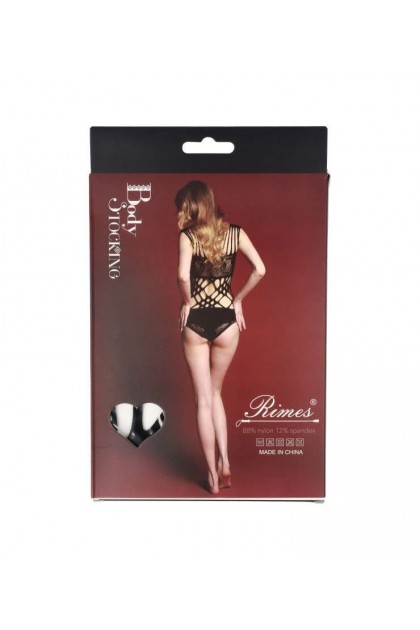 Body noir 7039 - RIMES - S/M/L - Love Shop Avenue