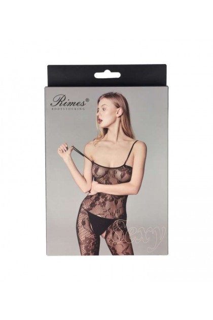 Bodystocking noir 7124 - RIMES - S/M/L - Love Shop Avenue