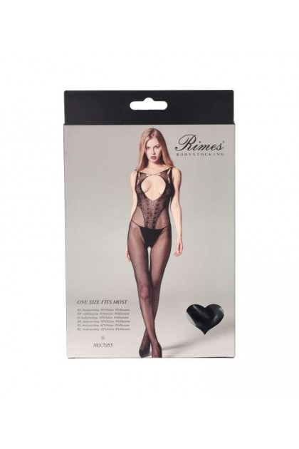 Bodystocking noir 7055b - RIMES - S/M/L - Love Shop Avenue