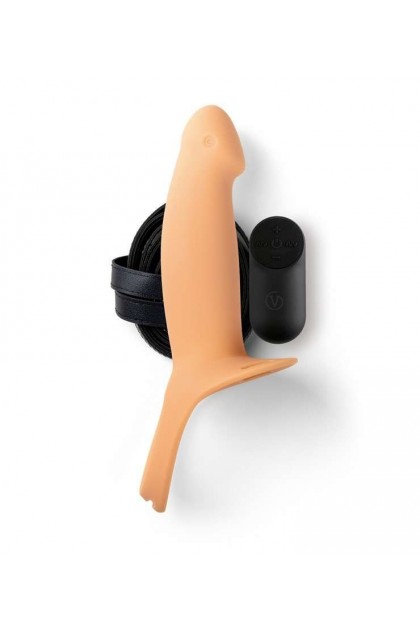 Gode ceinture creux vibrant avec harnais taille l - CHAIR