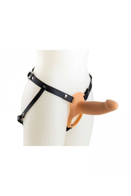 Gode ceinture creux vibrant avec harnais taille l - CHAIR