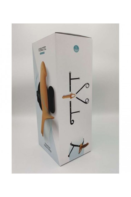 Gode ceinture creux vibrant avec harnais taille l - CHAIR