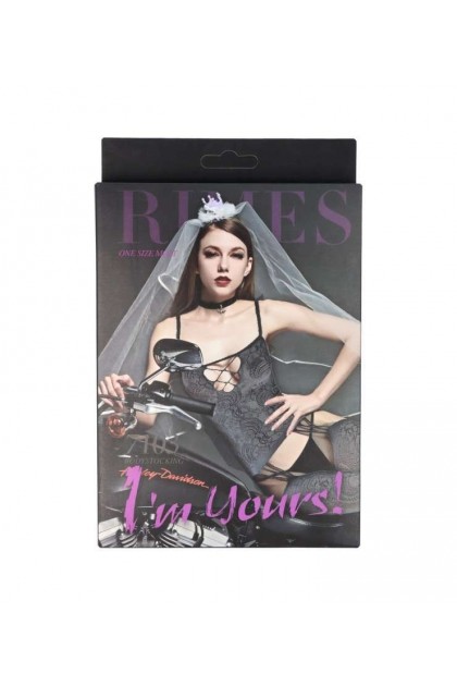 BODYSTOCKING NOIR 7103 - RIMES - S/M/L