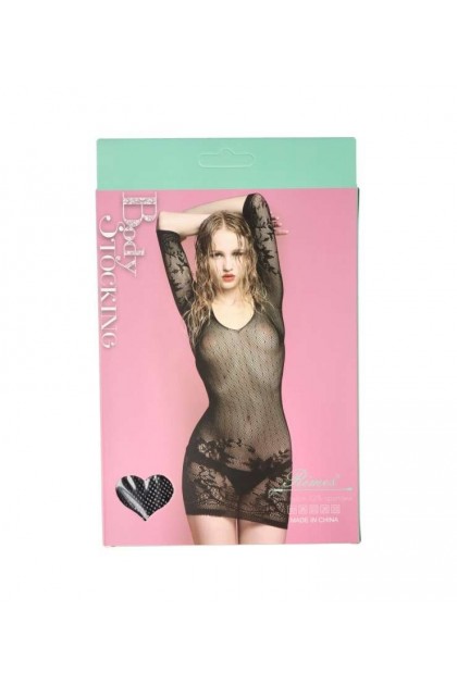 MINI ROBE NOIRE 7065 - RIMES - S/M/L