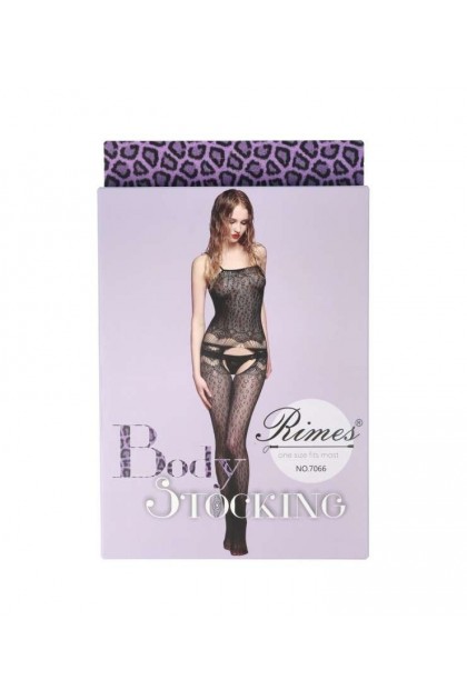 BODYSTOCKING NOIR 7066 - RIMES - S/M/L