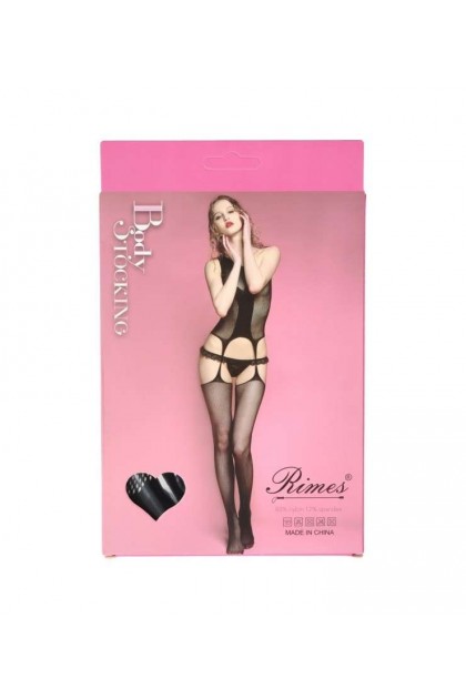 BODYSTOCKING NOIR 7067 - RIMES - S/M/L
