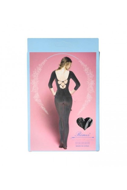 BODYSTOCKING NOIR 7070 - RIMES - S/M/L