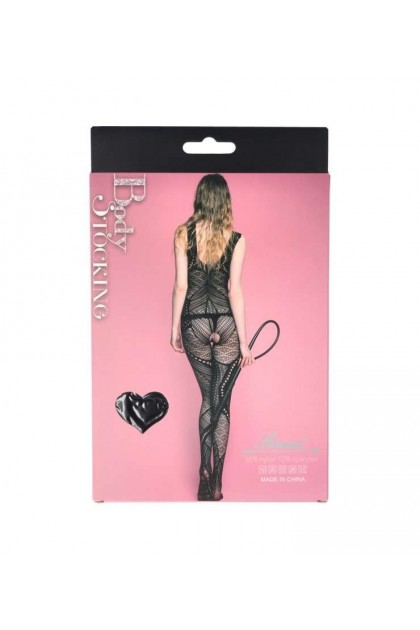 BODYSTOCKING NOIR 7071 - RIMES - S/M/L