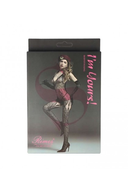 BODYSTOCKING NOIR 7083 - RIMES - S/M/L