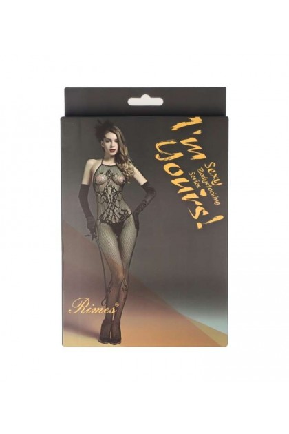 BODYSTOCKING NOIR 7087 - RIMES - S/M/L