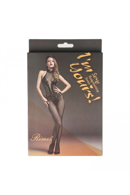 BODYSTOCKING NOIR 7085 - RIMES - S/M/L