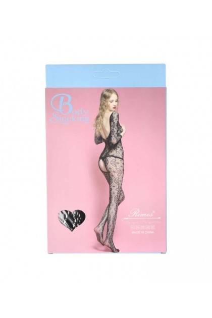 BODYSTOCKING NOIR 7073 - RIMES - S/M/L