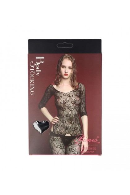 BODYSTOCKING NOIR 7074 - RIMES - S/M/L