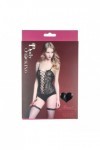 Body noir 7033 - RIMES - S/M/L - Love Shop Avenue