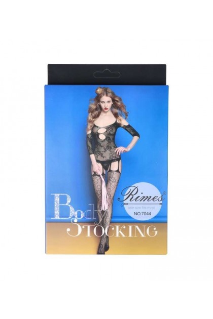 BODYSTOCKING NOIR 7044 - RIMES - S/M/L