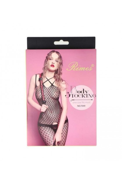 BODYSTOCKING NOIR 7049 - RIMES - S/M/L