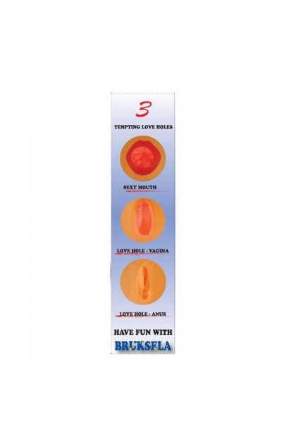 Poupée gonflable européenne avec 3 trous et vrai visage 3d - BRUKSEL