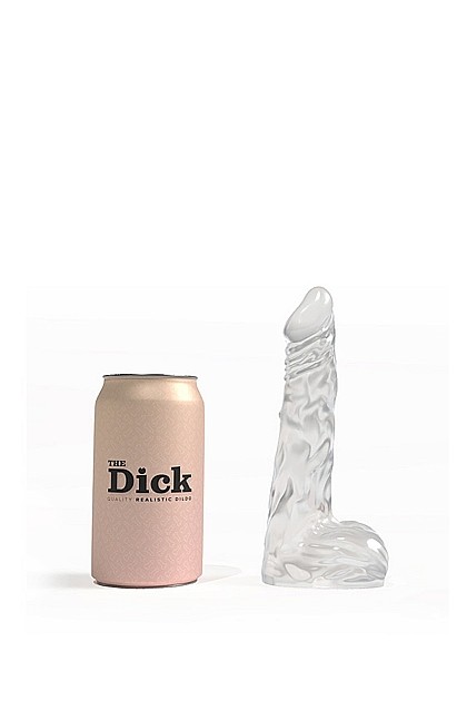 GODE AVEC TESTICULES FLEXIBLE TRANSPARENT - RICHARD - THE DICK- 14,5CM