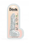 GODE AVEC TESTICULES FLEXIBLE TRANSPARENT - RICHARD - THE DICK- 14,5CM