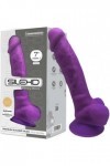 Gode réaliste violet double densité n° 1 - 17,5 CM