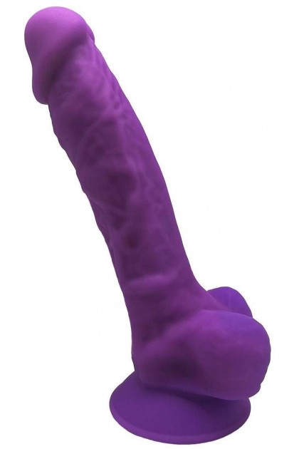 Gode réaliste violet double densité n° 1 - 17,5 CM