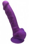 Gode réaliste violet double densité n° 1 - 17,5 CM