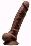 Gode réaliste marron double densité n° 1 - 17,5 CM