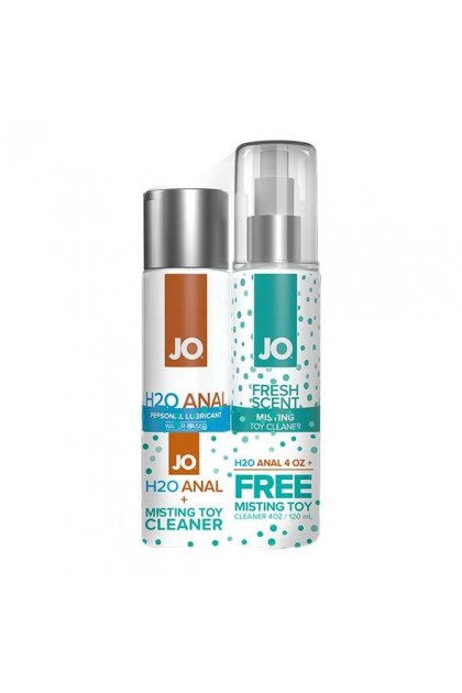 LUBRIFIANT A BASE D'EAU ANAL H2O 120ML + TOY CLEANER 120ML EN CADEAU