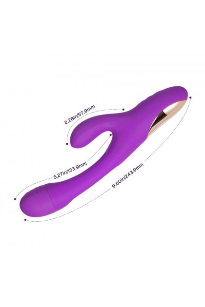 VIBROMASSEUR RABBIT TAPPING POUR POINT G BORA VIOLET