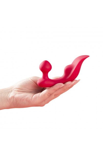 Vibromasseur double clitoris et  anal lamia rouge - Love Shop Avenue
