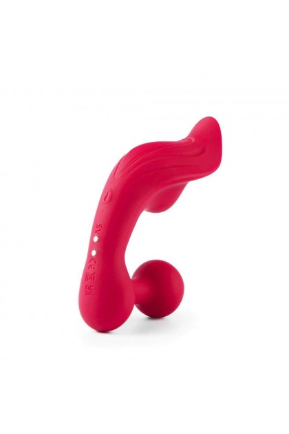 Vibromasseur double clitoris et  anal lamia rouge - Love Shop Avenue