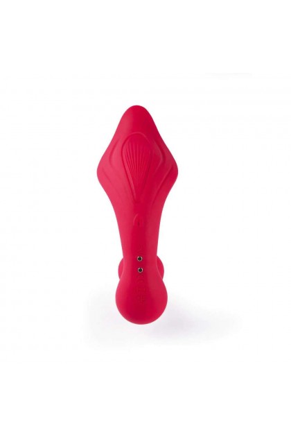 Vibromasseur double clitoris et  anal lamia rouge - Love Shop Avenue