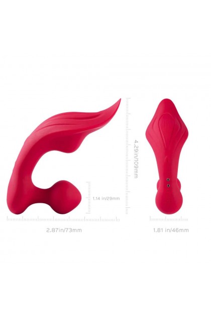 Vibromasseur double clitoris et  anal lamia rouge - Love Shop Avenue