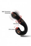 Vibromasseur point g à tête rotative  et lécheur de clitoris joi no