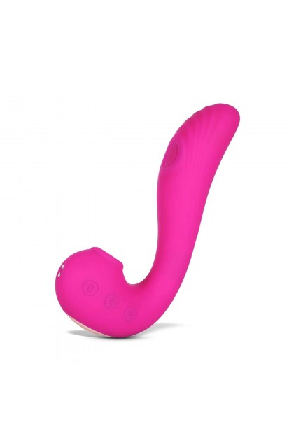 Vibromasseur 3 en 1 point g et suceur de clitoris angel rose