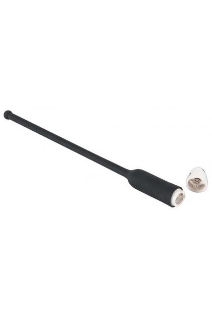 Sonde urétrale et prostatique noire vibrante 7 vitesses pour homme