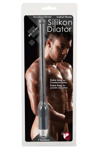 Sonde urétrale et prostatique noire vibrante 7 vitesses pour homme