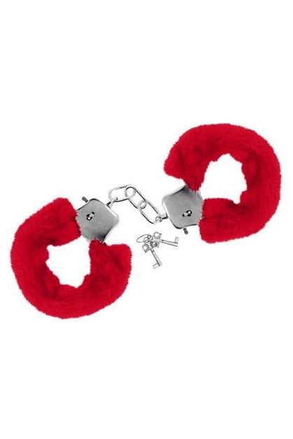 Menottes fourrure rouge - Love Shop Avenue