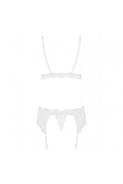 ENSEMBLE LINGERIE BLANCHE 810-SEG-2 SET - S/M