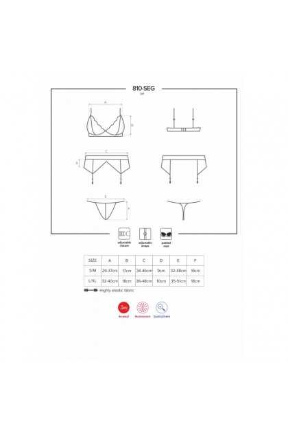 ENSEMBLE LINGERIE BLANCHE 810-SEG-2 SET - L/XL