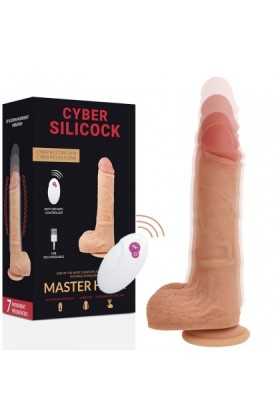 GODE VIBRANT SILICONE ULTRA RÉALISTE VA ET VIENT MASTER HUCK 20.9CM