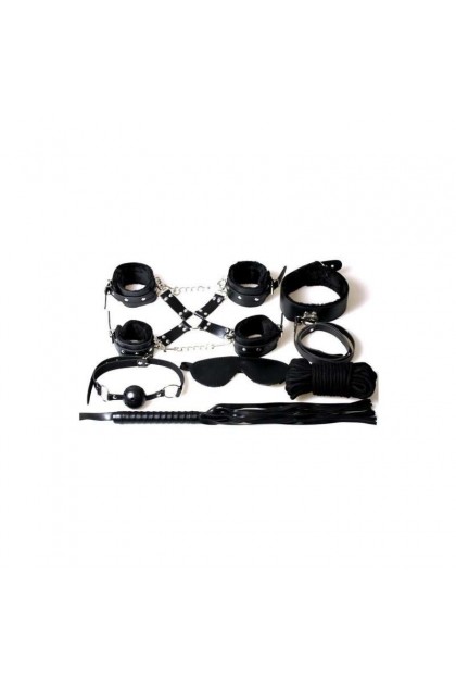 Coffret bondage 8 pièces black set 6148k - Love Shop Avenue