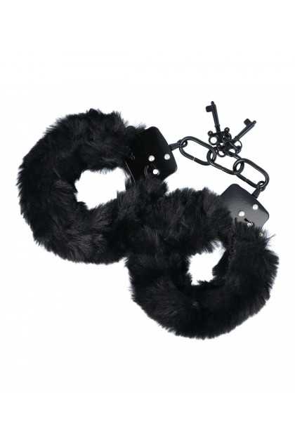 MENOTTES POIGNETS EN FOURRURE NOIR Nº 81