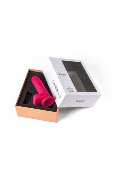 VIBROMASSEUR RÉALISTE "R12" ROSE 14.4CM AVEC TÉLÉCOMMANDE