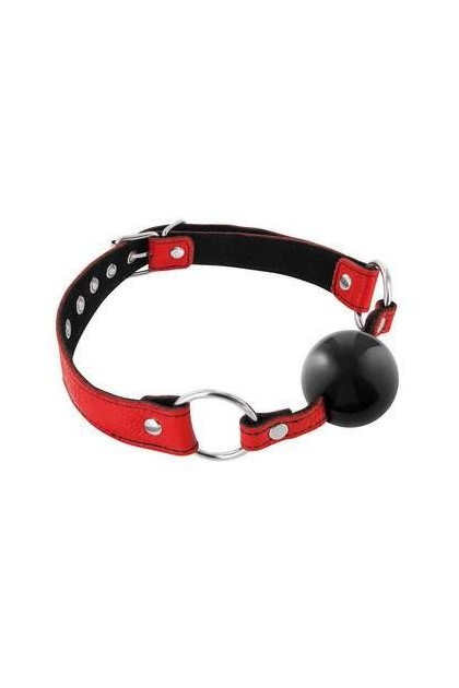 Baillon en cuir rouge avec boule haute qualité - Love Shop Avenue