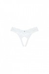STRING BLANC OUVERT HEAVENLLY CROTCHLESS THONG - OBSESSIVE - M/L