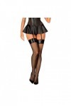 BAS PORTE-JARRETELLE NOIR DARKESSIA STOCKING - L/XL