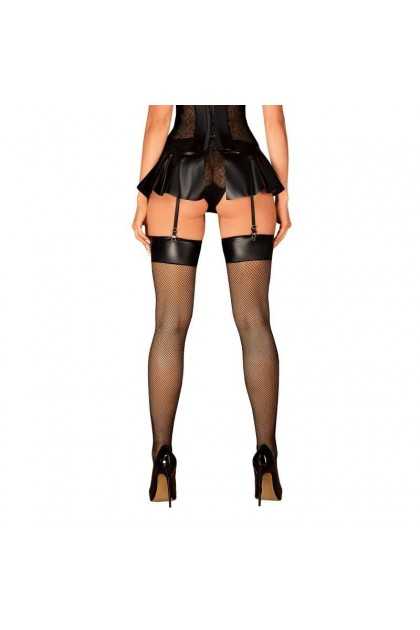 BAS PORTE-JARRETELLE NOIR DARKESSIA STOCKING - L/XL